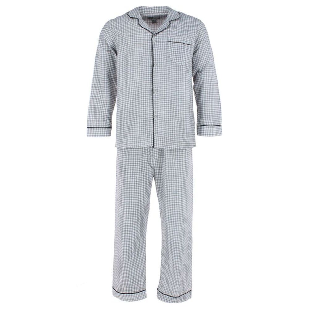 Ten West Apparel Men's Long Sleeve Long Pant Pajama Set